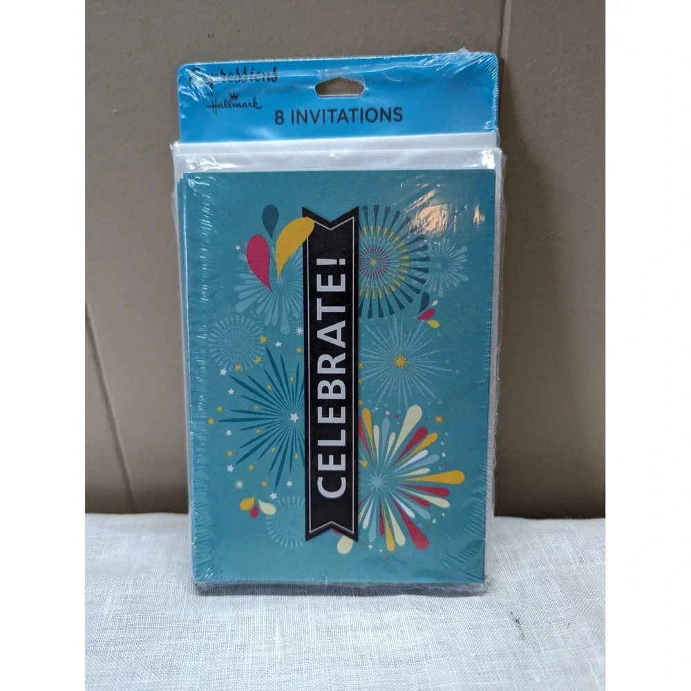 8 Celebrate Invitation Cards -‎ RSVP Form Inside - Expressions from Hallmark